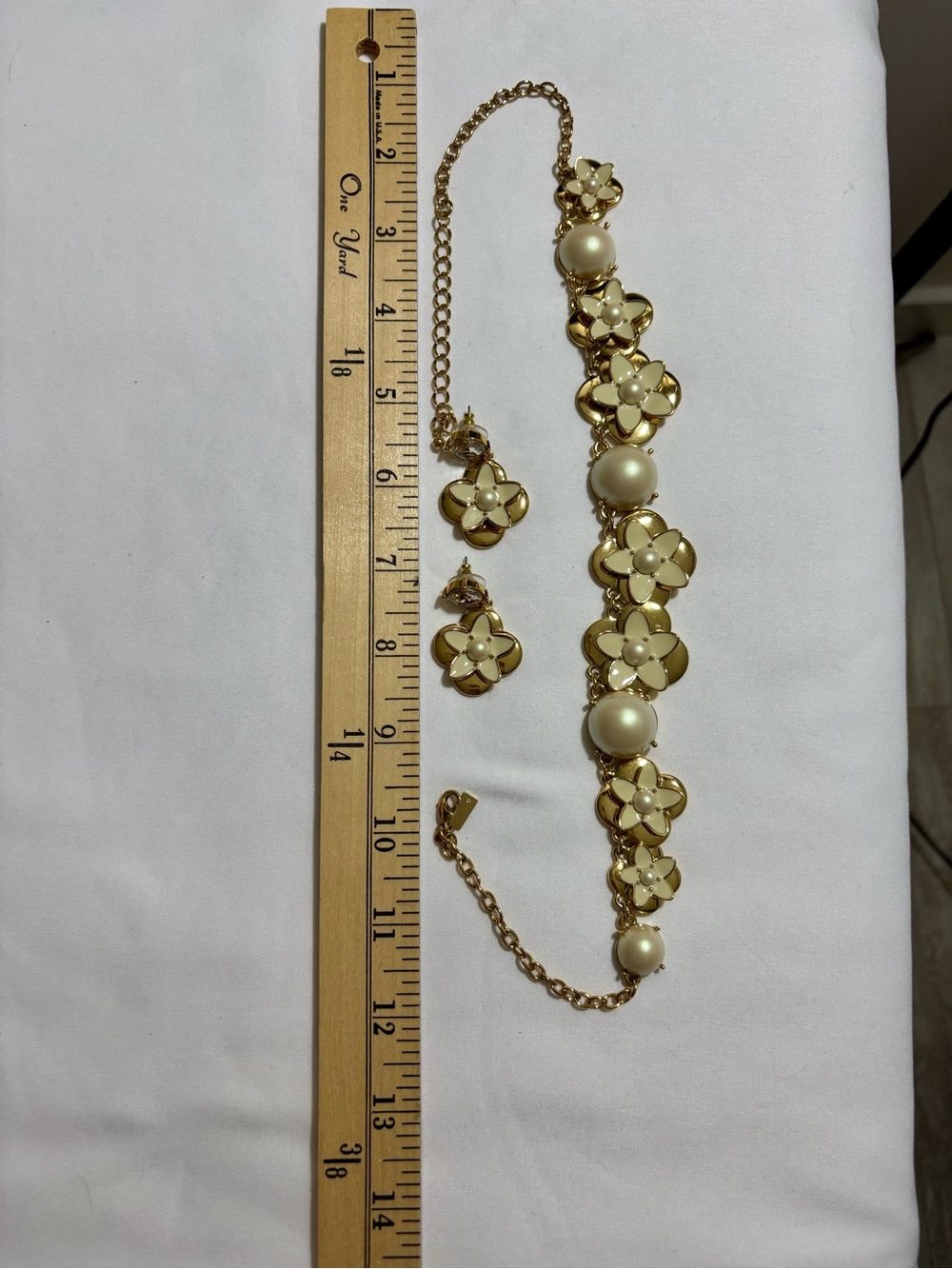 Kate Spade "Window Bouquet" Necklace & Drop Earrings Coquette Romantic - Picture 4 of 4